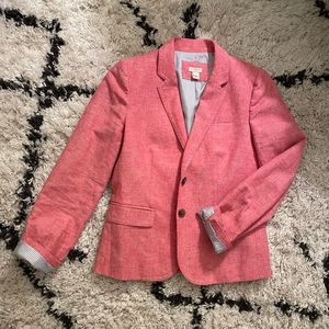 J Crew pink linen blazer